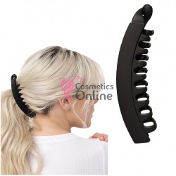 Accesoriu tip banana pentru prins parul din plastic PZS007PP - Negru Mare